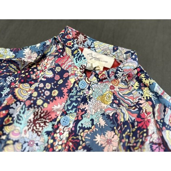 Bijou Sauvage Size 8 Long Sleeved Floral Button Dress NWT - Picture 6 of 6